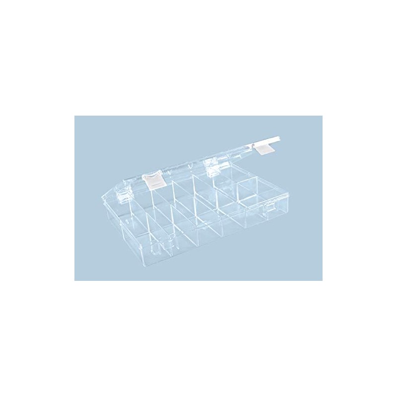 Hunersdorff 612400 Assortment Box PSCLASSIC, 12 compartments 225x335x55 mm, Transparent