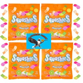 Squashies Mixed Fruit Chewy Marshmallow Gummy Candy, 20oz Total (~140 Pieces)