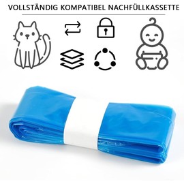 12 Refills Refill Films Nappy Bin Compatible Refill Film for Spross & Tommee Tippe & AngelCare Dress Up XL Classic XL (with all types of refills)