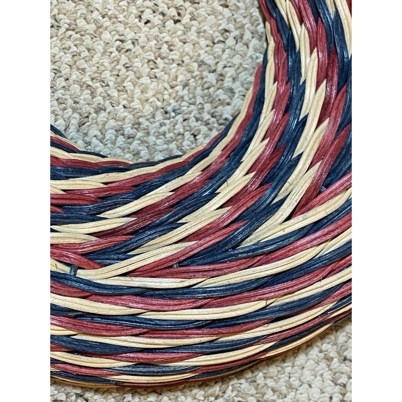 Threshold New Threshold Round Handcrafted Rattan Wreath Floral Decor 16"