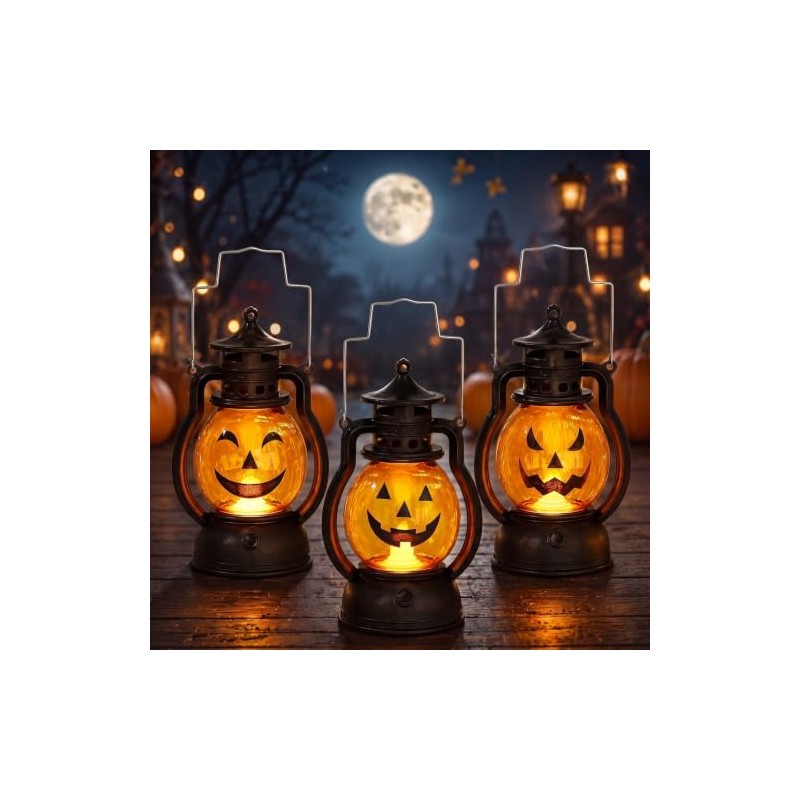 3 Linternas de Calabaza de Halloween, Linternas de Halloween
