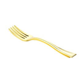 MiniWare Gold Forks, 4" - 40 Count | Perfect for Parties & Hors d'oeuvres, Ideal for Catering & Upscale Events