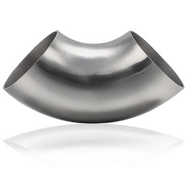 Cotonlake 2.5 Inch 90° Mandrel Bend Elbow, SS304 Stainless Steel Bend Tube 90 Degree Exhaust Elbow Pipe - Thickness 16GA/0.65" for Car Modified Exhaust System, Stair Handrail (1 pcs)