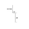 tktrading24 Shower Wall Wedge Profile Gradient Profile Walk-in Shower Brushed