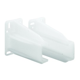 Prime-Line MP7227 Drawer Track Back Plate, 5/16 In. x 7/8 In., Plastic, White (1 Set)