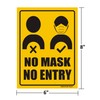 eSplanade No Mask No Entry Sign Sticker Decal - Easy