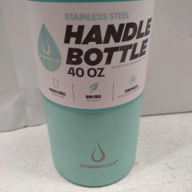 HydroClear 40oz STAINLESS STEEL HANDLE BOTTLE - SEAFOAM GREEN