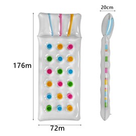 Inflatable Pool Floats Lounger with Headrest Lake Float Raft Water Lounger Pool Toys for Adults Summer Swimming Beach Pool Outdoor 72 * 176 * 20cm (Blue)