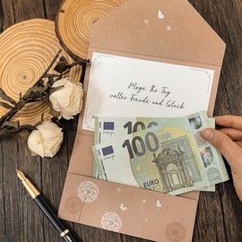 Luckeey Wunscherfüller Geldgeschenk Verpackung, 2 Stück Geldgeschenk Gutschein Karte Verpackung für Geburtstag Hochzeit Konfirmation Jugendweihe Weihnachten, Lustige Geschenke Frauen Männer - 11 * 16cm