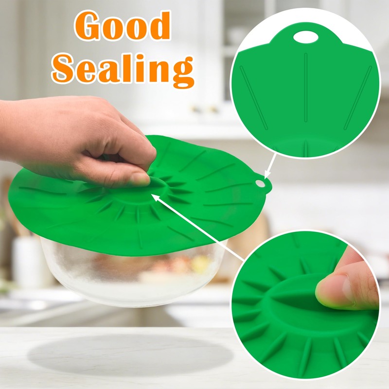 Puideon 7 Pack Silicone Lids,Silicone Pot Lids,Silicone Lids for Pans,5