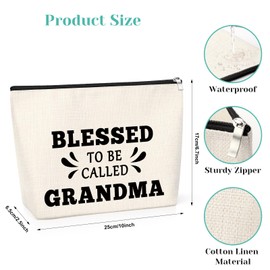 Grandma Gifts Grandma to Be Gifts Makeup Bag Pregnancy Announcement Gift for Grandmother First Time Grandma Gift Grandma Announcement Gift Funny Cosmetic Bag Gift Grandma Inspirational Gift