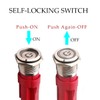 GUUZI 12V-24V/15A Self-Locking Push Button Switch NO Waterproof Green LED