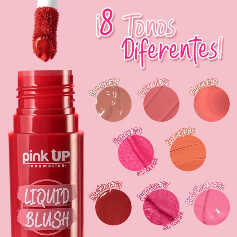 Pink Up Liquid Blush Rubor Maquilla Mejillas Labios Y Ojos