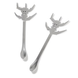 Starfrit Gourmet OMG! Cocktail Spoons - Set of 2 - Stainless Steel - Dishwasher Safe