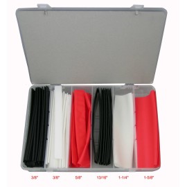 CALHAWK 90pc Heat Shrink Wire Wrap Assortment Set Tubing Electrical Connection Cable