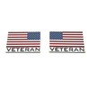 Pair Custom Veteran American Flag Decal Eagle USA Left and