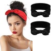 JLEivvi 3 Pcs Adjustable Hair Bands for Women, Black Knotted