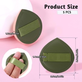 ZEYIYER 5 x make-up sponge, make-up sponge, foundation blending beauty sponge, make-up sponge for liquid, cream and powder, latex-free and vegan make-up sponges (green)