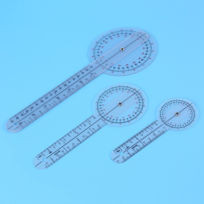 3Pcs/Set Spinals Goniometer Protractors Userful Multi-Ruler Goniometer Spinal Ruler 180