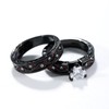 ringcolor Couple Rings Black and Red His and Her Rings