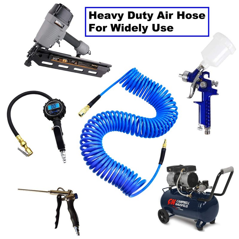 YOTOO Polyurethane Recoil Air Hose, Air Compressor Hose 1/4" Inner