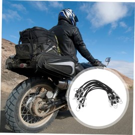 Outanaya 10pcs Motorcycle Straps Sturdy Elastic Bungee Cords Hooks Bike Luggage Straps Cargo Fixing Rope