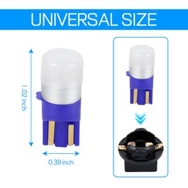 Hovom 6PCS T10 Car LED Light Bulb, 12V 194 W5W Car Instrument Cluster Light Bulb, Super Bright Automotive Bulb Replacement for Dashboard Panel Gauge Indicator Lamp License Plate Lights (Blue)