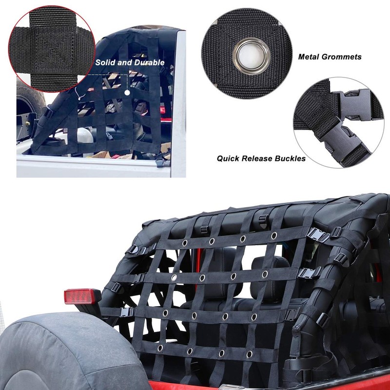 MFC New Black Trail Cargo Net Cargo Restraint System Net