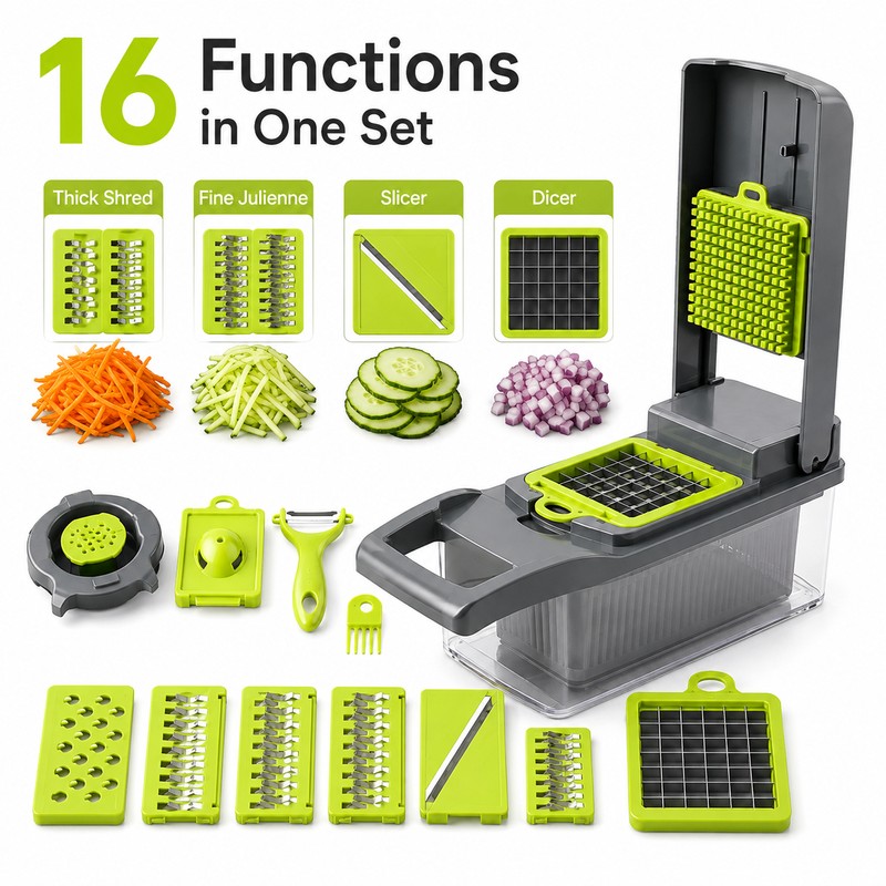 Multifunctional Vegetable Cutter for Kitchen Prep – Easy Shredding, Dicing