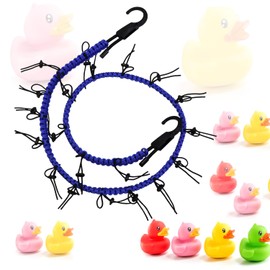 Paracord Rubber Duck Holder with Adjustable Elastic Rope for Jeep Owners Ducks Organizer Display Fixed Mount (Rubber Ducks Not Included)