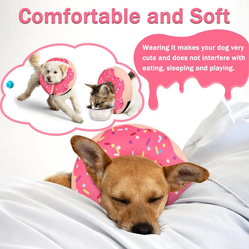 Inflatable Cone Collar for Large Medium Small Dogs, Soft Adjustable