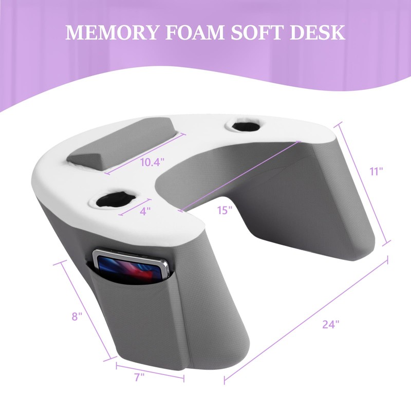 Ergonomic Lap Desk Pillow with Cooling Memory Foam – Gaming
