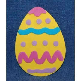 Golden Yellow Easter Egg, Foam Refrigerator Magnet, Made in the USA