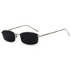 RUNHUIS Retro Classic Small Rectangle Sunglasses Women Men Vintage Slim