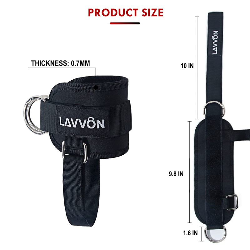 Ankle Straps for Cable Machines Kickbacks - Adjustable Comfort Ankle