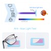 LJIMI Photochromic Progressive Multifocus Transition Reading Sunglasses Spring Hinges Blue