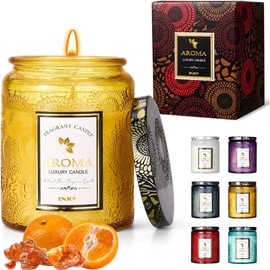 Nasjac Velas Aromaticas Vela Cera de Soja (7oz), Velas Perfumadas 100% Natural, Vela Lavanda/Rosa/Ámbar 200g, Para Relajantes Y Meditación, Regalo para Mujer Regalo Día de la Madre, Regalos de Navidad