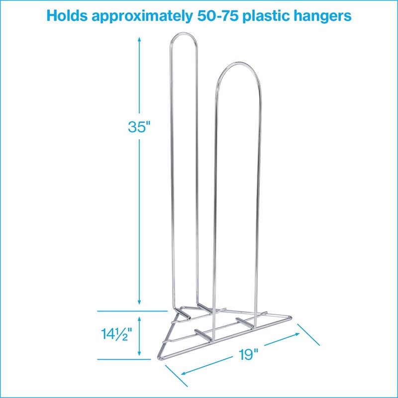 SSWBasics Chrome Clothing Hanger Holder (Fits 50-75 Hangers) – Lightweight