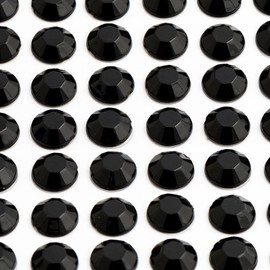 Italian Options - 5mm Black Diamante Rhinestone Gem Crystal Stickers (100 pcs)