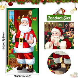 FCSNJH Christmas decoration, Christmas decoration door, door decoration, Christmas door cover, Christmas banner