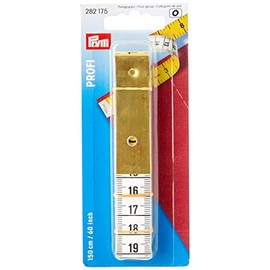 Prym Tape Measure Profi with Metal end, Polyester blend, White, 14 x 5.7 x 1.7 cm