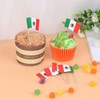 NUOBESTY 100pcs Mexico Flag Mexican Toothpicks Flags Small Toothpick Cocktail
