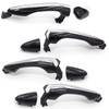 8Pcs Front Rear Exterior Outer Door Handle Chrome Black 1Set
