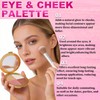 4-In-1 Eye & Cheek Palette, Blush Highlighter with 1 PCS