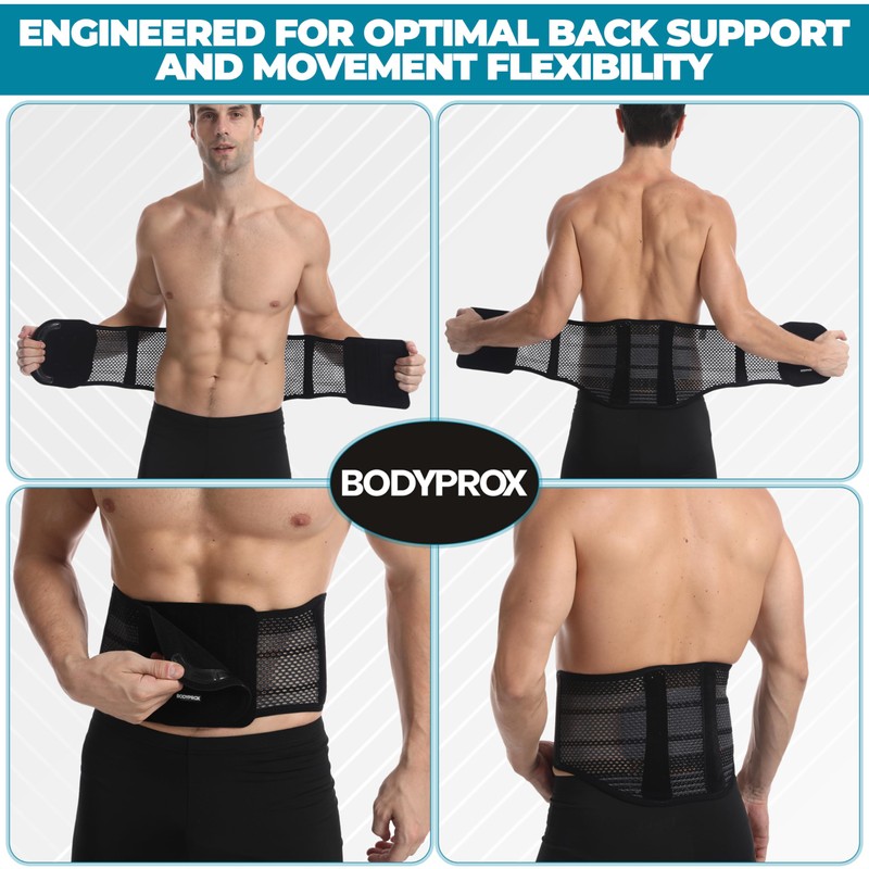 Bodyprox Breathable Back Brace, Back Support Brace for Men and