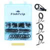 FishTrip Rod Repair Kit 40pcs Fishing Rod Tip Guide Repair