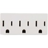 Leviton 15 Amp, 125 Volt, Triple Outlet Adapter, 697-W, White