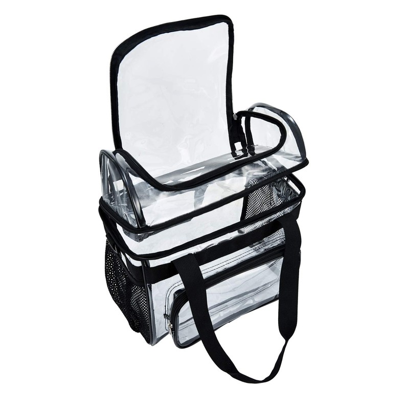 BORMELUN Clear Lunch Bag women Heavy-Duty Tote, Handle Shoulder for