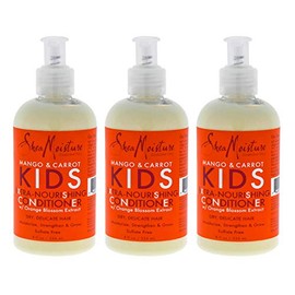 Shea Moisture Kids Conditioner 8 Ounce Mango/Carrot Extra Nourishing (236ml) (3 Pack)