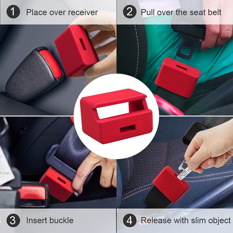 Morlike Silicone Seatbelt Secure Buckle Safety Cover Lock | Keep